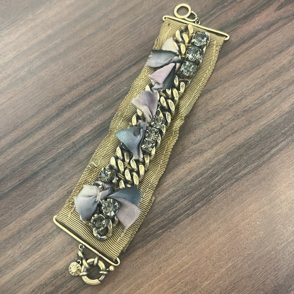 Vintage JCrew ribbon/chain bracelet